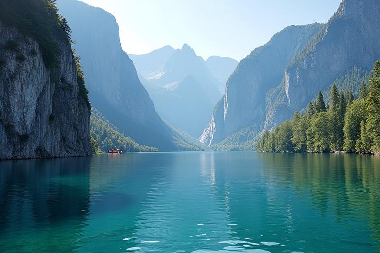 Kristallklares Wasser am Leopoldsteinersee in der Steiermark.